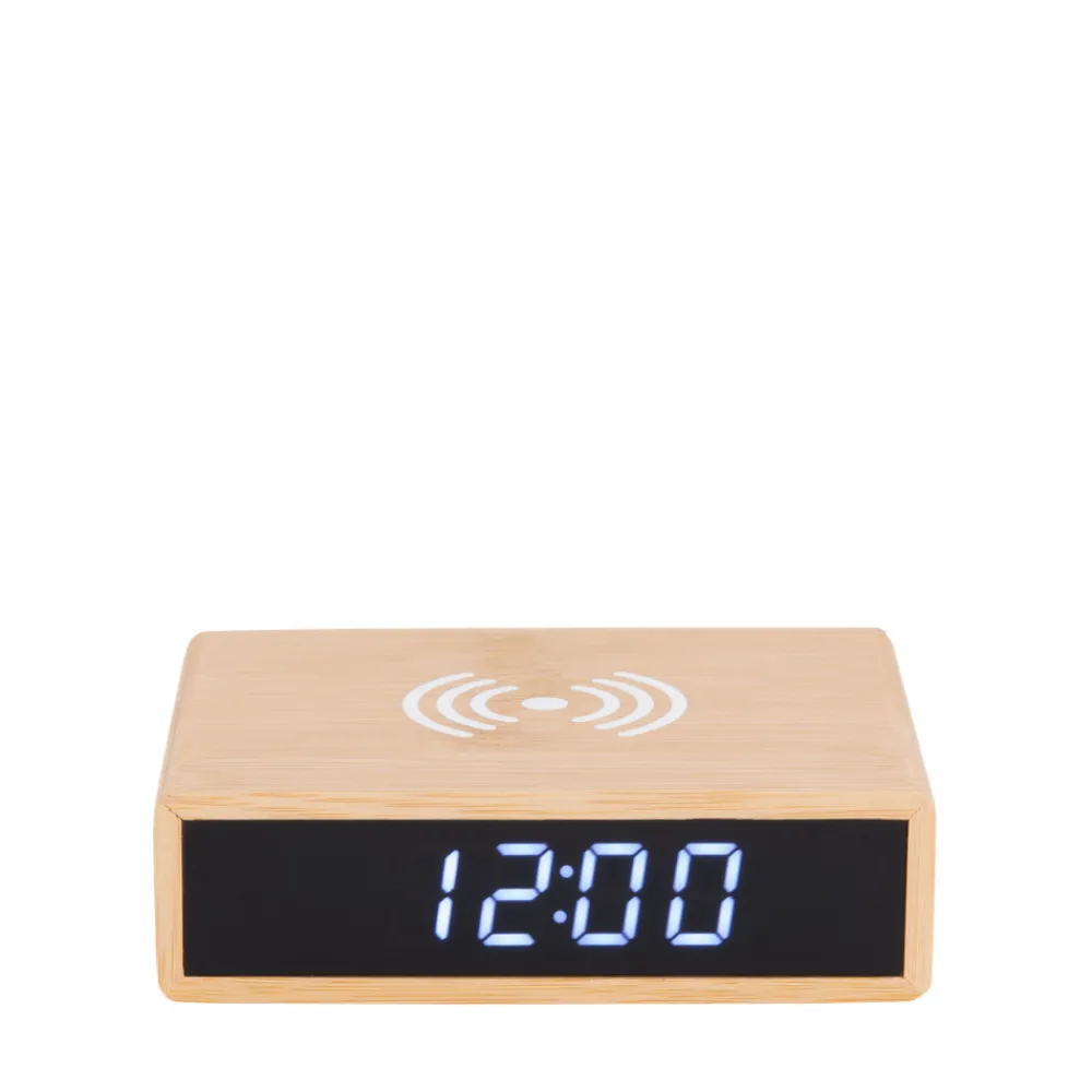 Karlsson FAT Réveil en bois avec chargeur téléphone