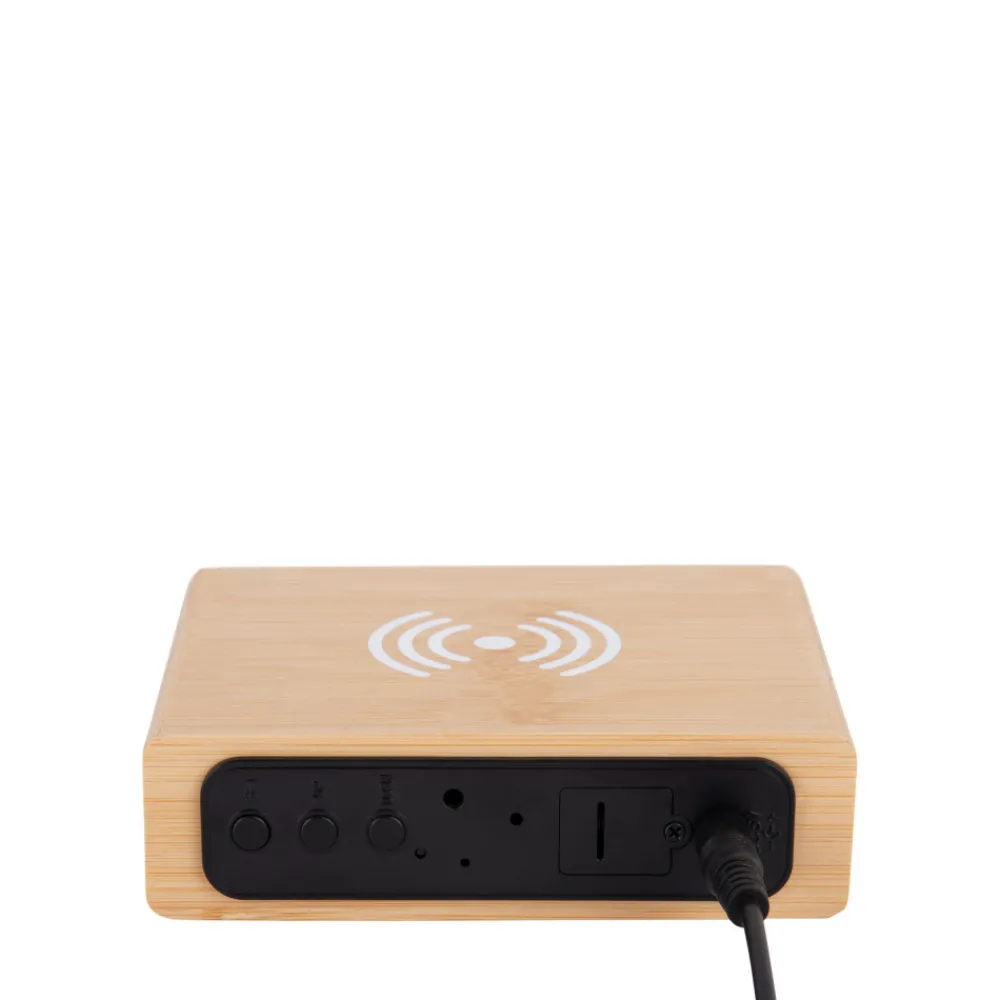 Karlsson FAT Réveil en bois avec chargeur téléphone
