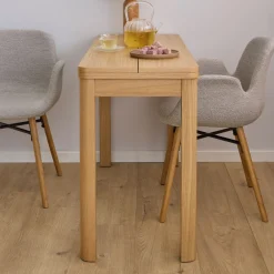 Drawer FIKA Table à manger extensible 2 à 4 personnes en bois 120x45-90cm