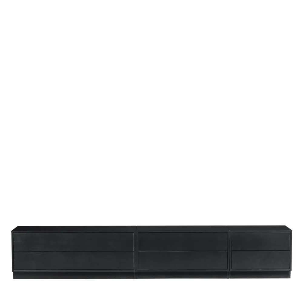 Woood FINCA Meuble TV en bois massif de pin L100cm