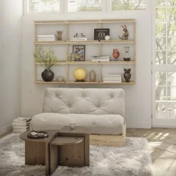 Karup Design FLIP Canapé convertible 2,5 places en lin et bois