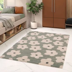 Enfant Drawer FLORA Tapis contemporain à motif floral