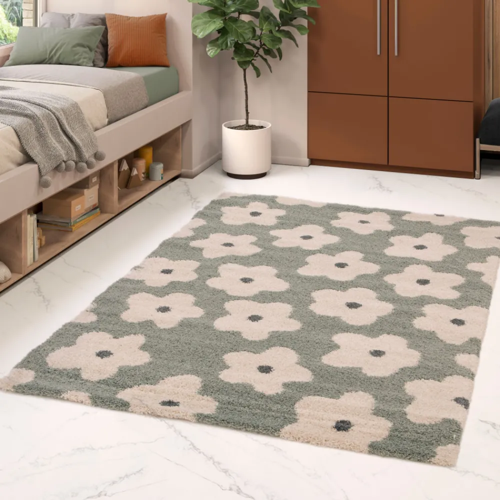 Enfant Drawer FLORA Tapis contemporain à motif floral