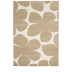 Drawer FLOW Tapis contemporain à motif floral en relief