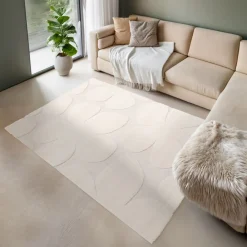 Drawer FLOW Tapis contemporain à motif floral en relief