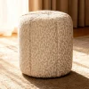 Drawer FLOWER Pouf en tissu imprimé animal ø38cm