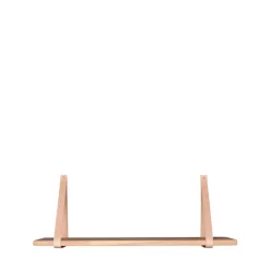 House Nordic FORNO Etagère murale en bois et cuir 80x20 cm