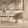 Drawer FRIDA Lot de 2 chaises en tissu bouclette et métal