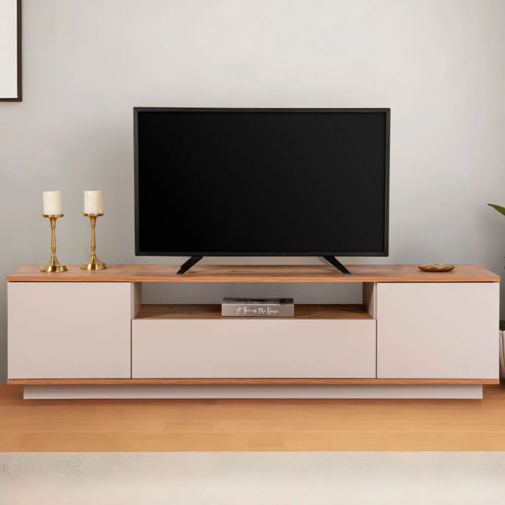 Drawer FRITZ Meuble TV 3 portes en bois L180cm
