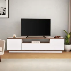Drawer FRITZ Meuble TV 3 portes en bois L180cm