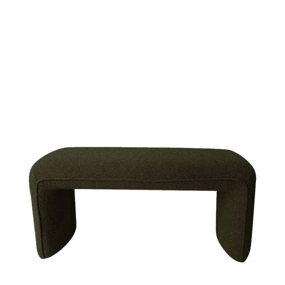 Drawer FULL Banc rembourré en tissu bouclette L100cm