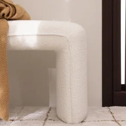 Drawer FULL Banc rembourré en tissu bouclette L100cm