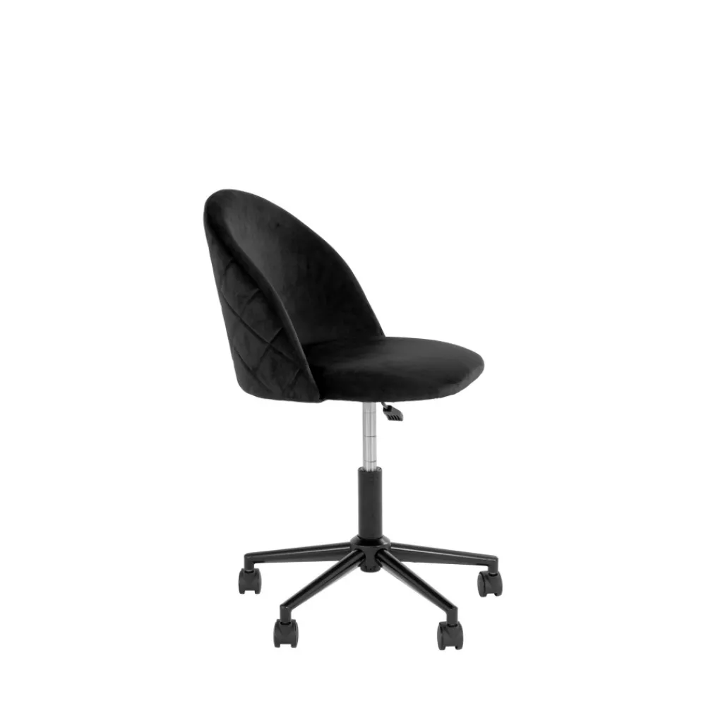 House Nordic GENEVE Chaise de bureau à roulettes en velours