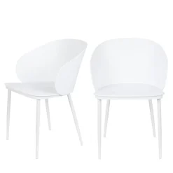 No name GIGI Lot de 2 chaises en résine et métal