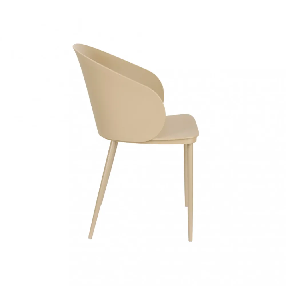 No name GIGI Lot de 2 chaises en résine et métal