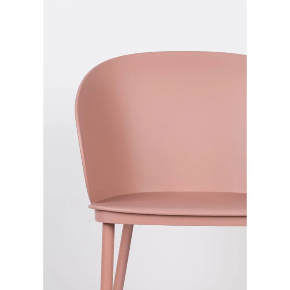 No name GIGI Lot de 2 chaises en résine et métal