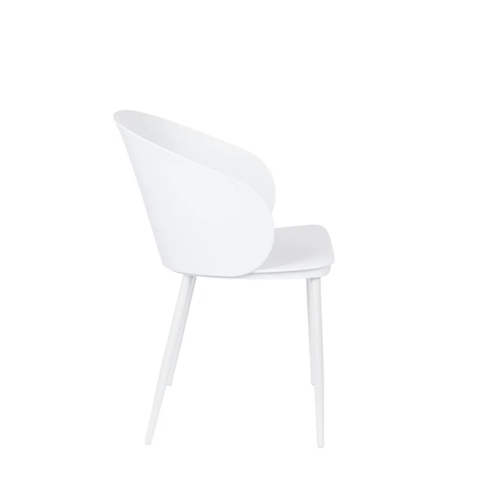No name GIGI Lot de 2 chaises en résine et métal