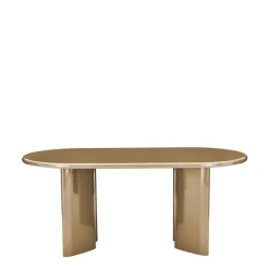 Drawer GLOSSI Table à manger 6 personnes ovale en bois laqué