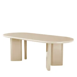 Drawer GLOSSI Table à manger 6 personnes ovale en bois laqué