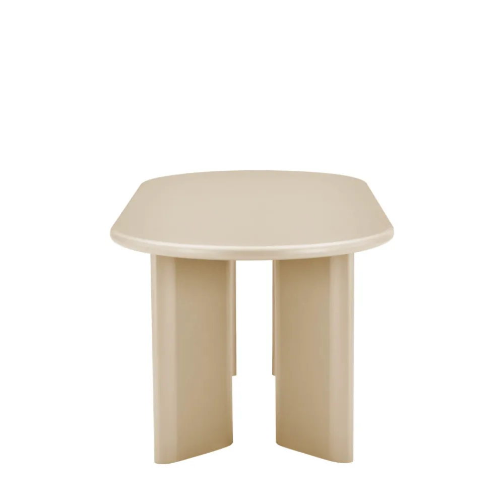 Drawer GLOSSI Table à manger 6 personnes ovale en bois laqué