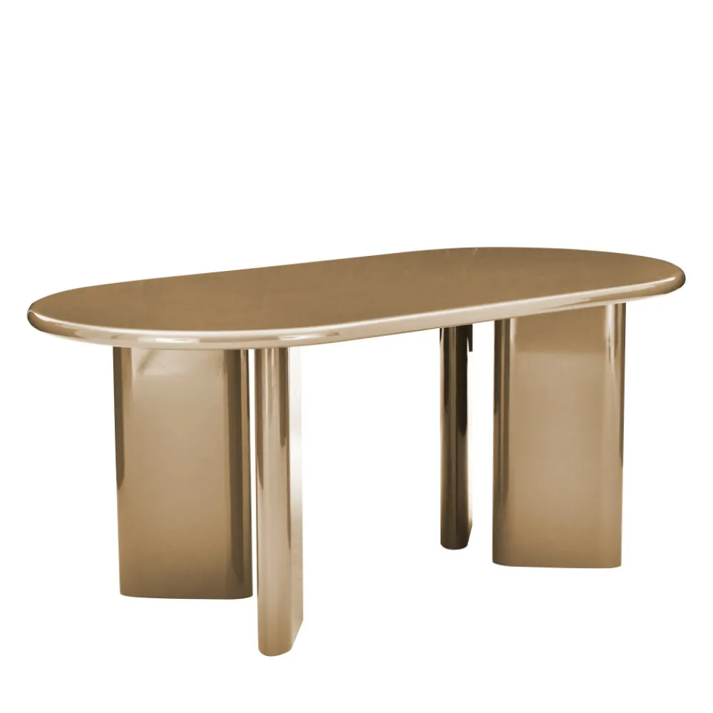 Drawer GLOSSI Table à manger 6 personnes ovale en bois laqué