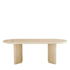 Drawer GLOSSI Table à manger 6 personnes ovale en bois laqué