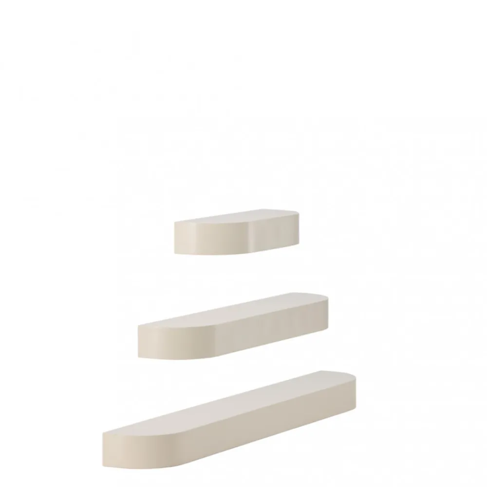 Venture Home GLOW Lot de 3 étagères aux bords arrondis en bois
