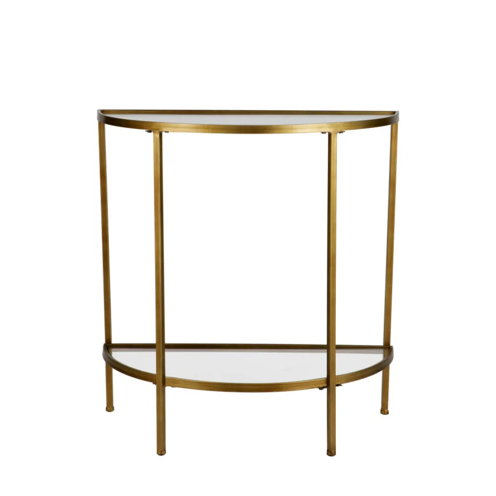 Woood GODDESS Console en métal et verre
