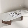 Venture Home GRONVIK Table basse organique effet marbre 130x65cm