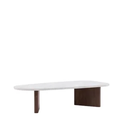 Venture Home GRONVIK Table basse organique effet marbre 130x65cm