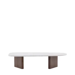 Venture Home GRONVIK Table basse organique effet marbre 130x65cm