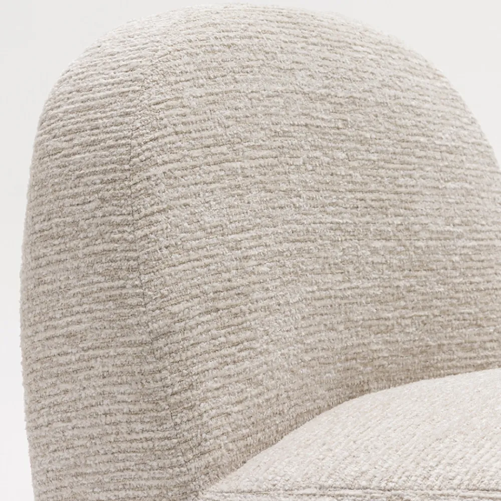 Drawer GROOVY Fauteuil pivotant en tissu chenille côtelé