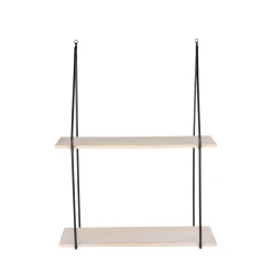 House Nordic HAAG Etagère murale en métal et bois 55x21xH72 cm