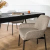 Drawer HAAS Lot de 2 fauteuils de table en tissu et métal