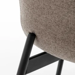Drawer HAAS Lot de 2 fauteuils de table en tissu et métal