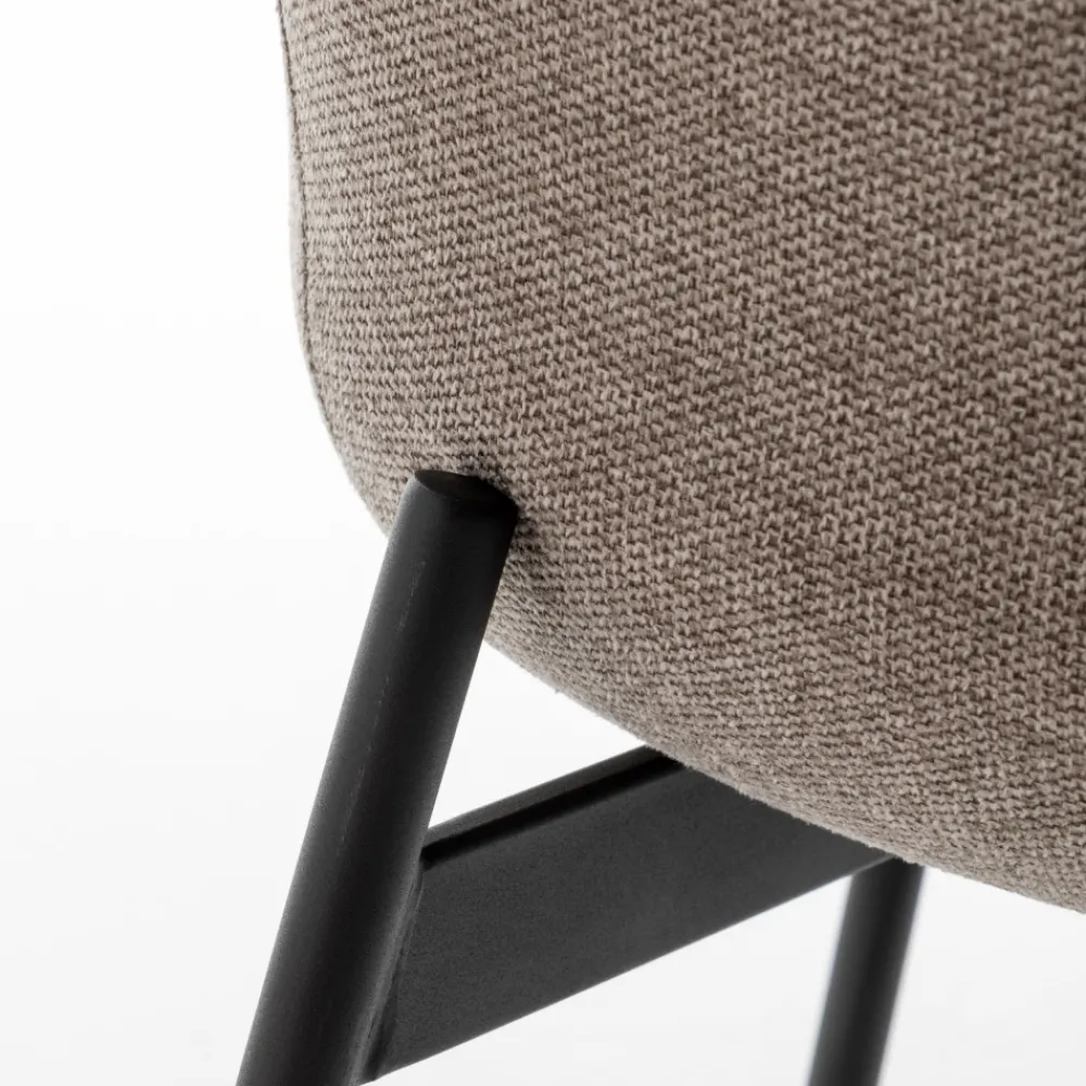 Drawer HAAS Lot de 2 fauteuils de table en tissu et métal