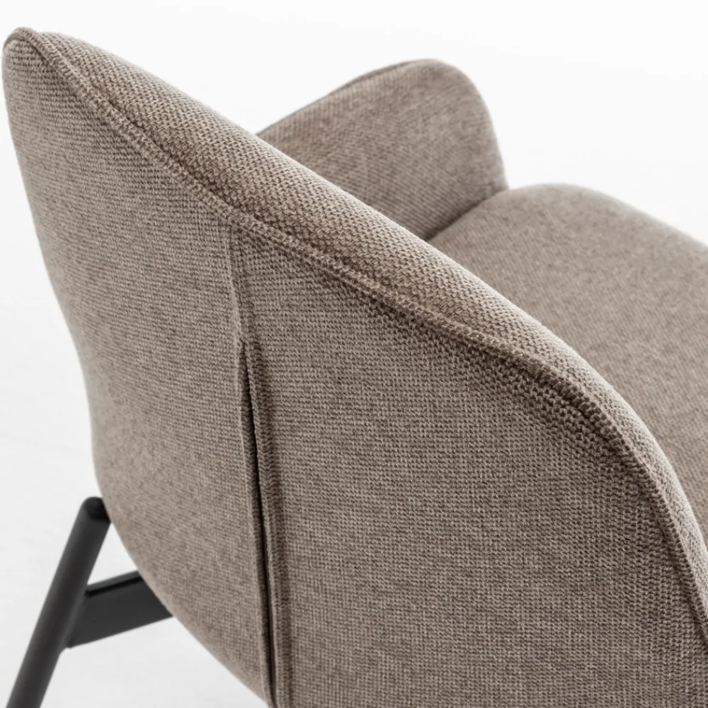 Drawer HAAS Lot de 2 fauteuils de table en tissu et métal