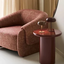 House Nordic HAMILTONY Fauteuil lounge en tissu chiné
