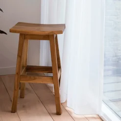 Drawer HANOTILO Tabouret de bar en acacia H66cm