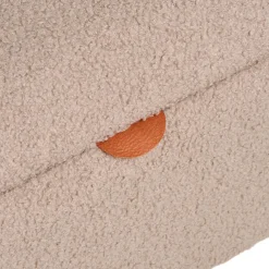 House Nordic HARLOW Banc coffre en tissu bouclette et bois L95cm
