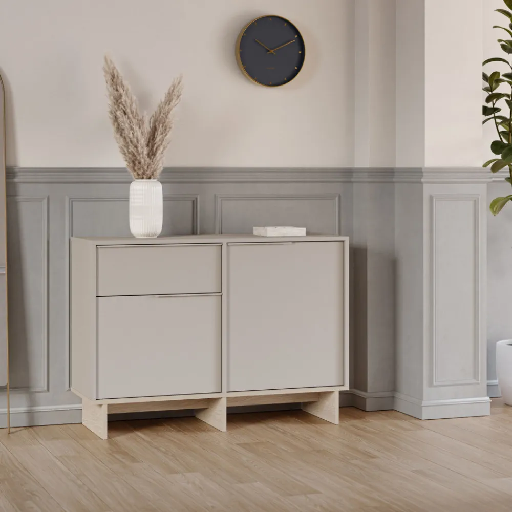 Drawer HARRIET Buffet 2 portes 1 tiroir en bois et métal L120cm