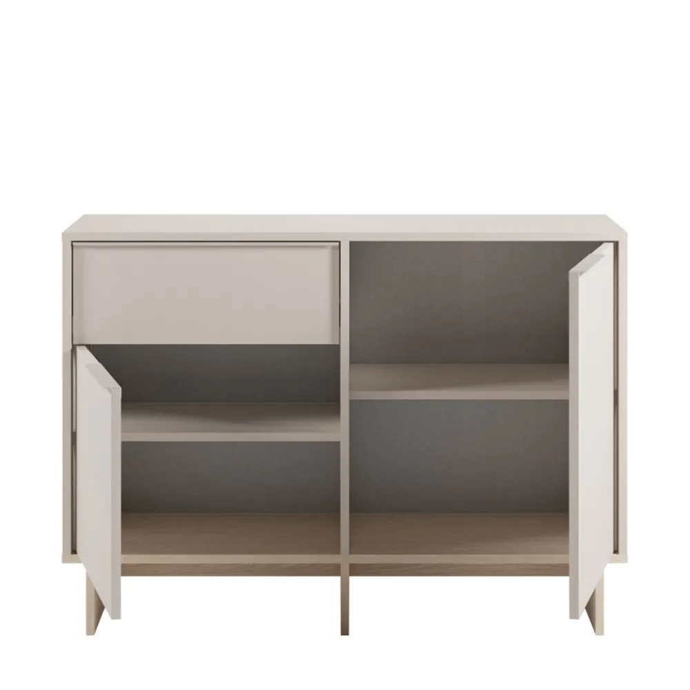 Drawer HARRIET Buffet 2 portes 1 tiroir en bois et métal L120cm