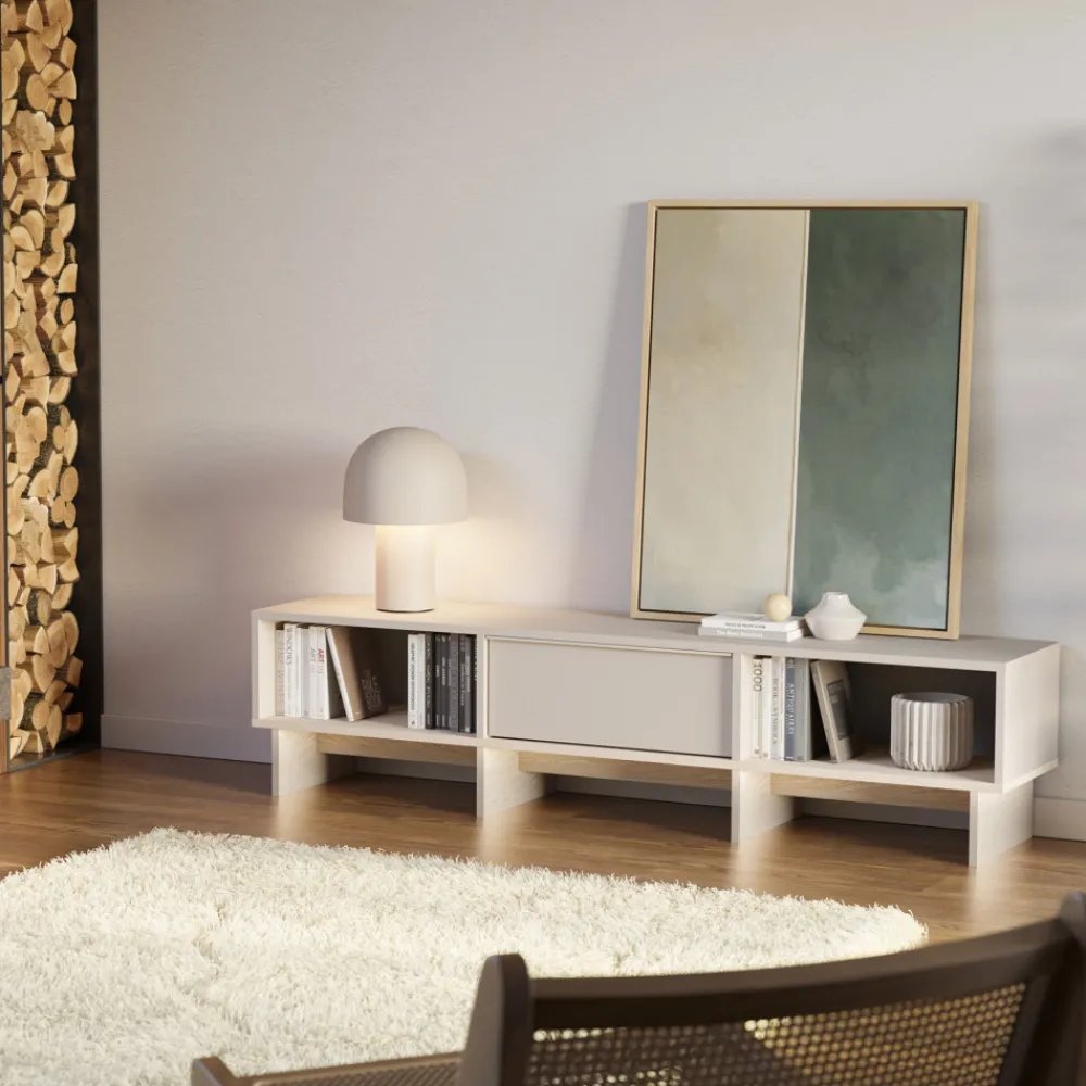 Drawer HARRIET Meuble TV 1 porte en bois et métal L170cm