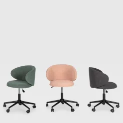 No name HAVEL Chaise de bureau en tissu et métal