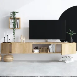 Drawer HEAVY Meuble TV suspendu 3 portes en bois L180cm
