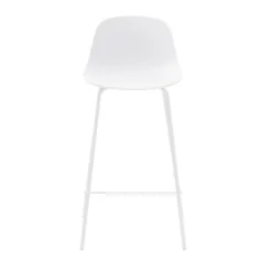No name HEL Lot de 2 chaises de bar en plastique et métal H67,5cm