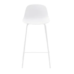 No name HEL Lot de 2 chaises de bar en plastique et métal H67,5cm