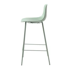 No name HEL Lot de 2 chaises de bar en plastique et métal H67,5cm