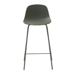 No name HEL Lot de 2 chaises de bar en plastique et métal H67,5cm