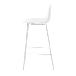 No name HEL Lot de 2 chaises de bar en plastique et métal H67,5cm
